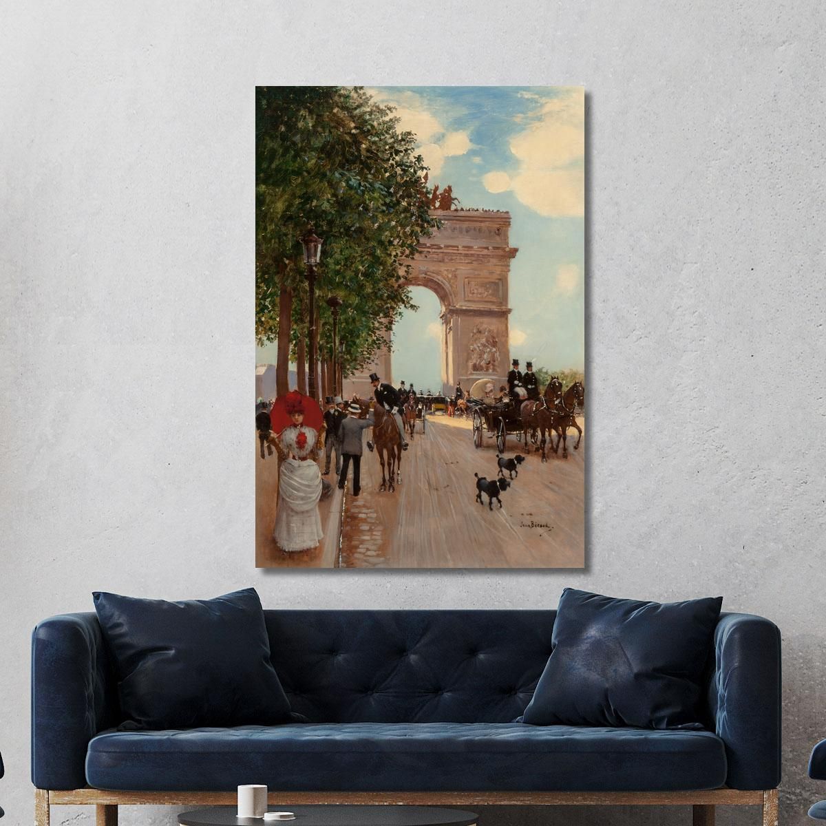 L'Arco Di Trionfo Agli Champs-Elysées Jean Béraud jbr75 quadro stampa su tela