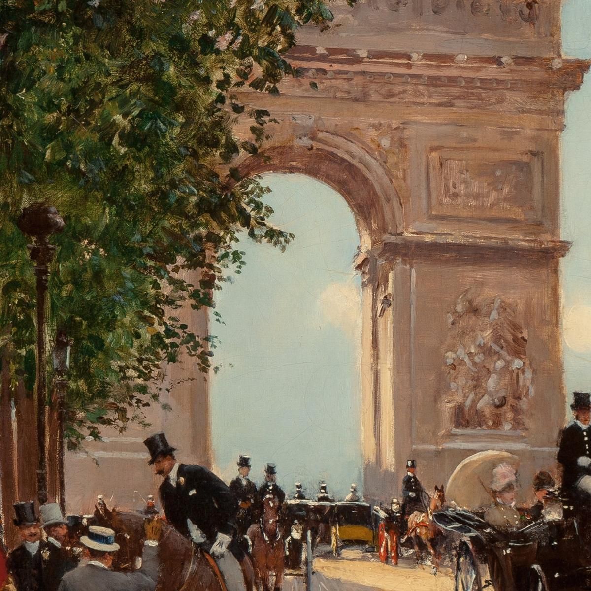 L'Arco Di Trionfo Agli Champs-Elysées Jean Béraud jbr75 quadro stampa su tela