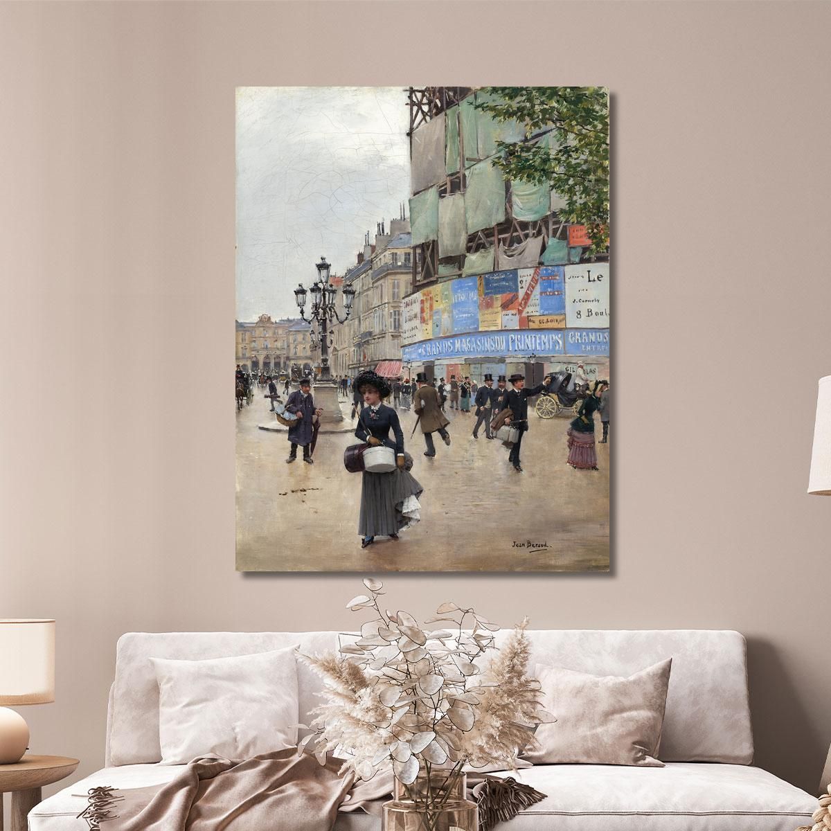 Parisrue Du Havre Jean Béraud jbr80 quadro stampa su tela