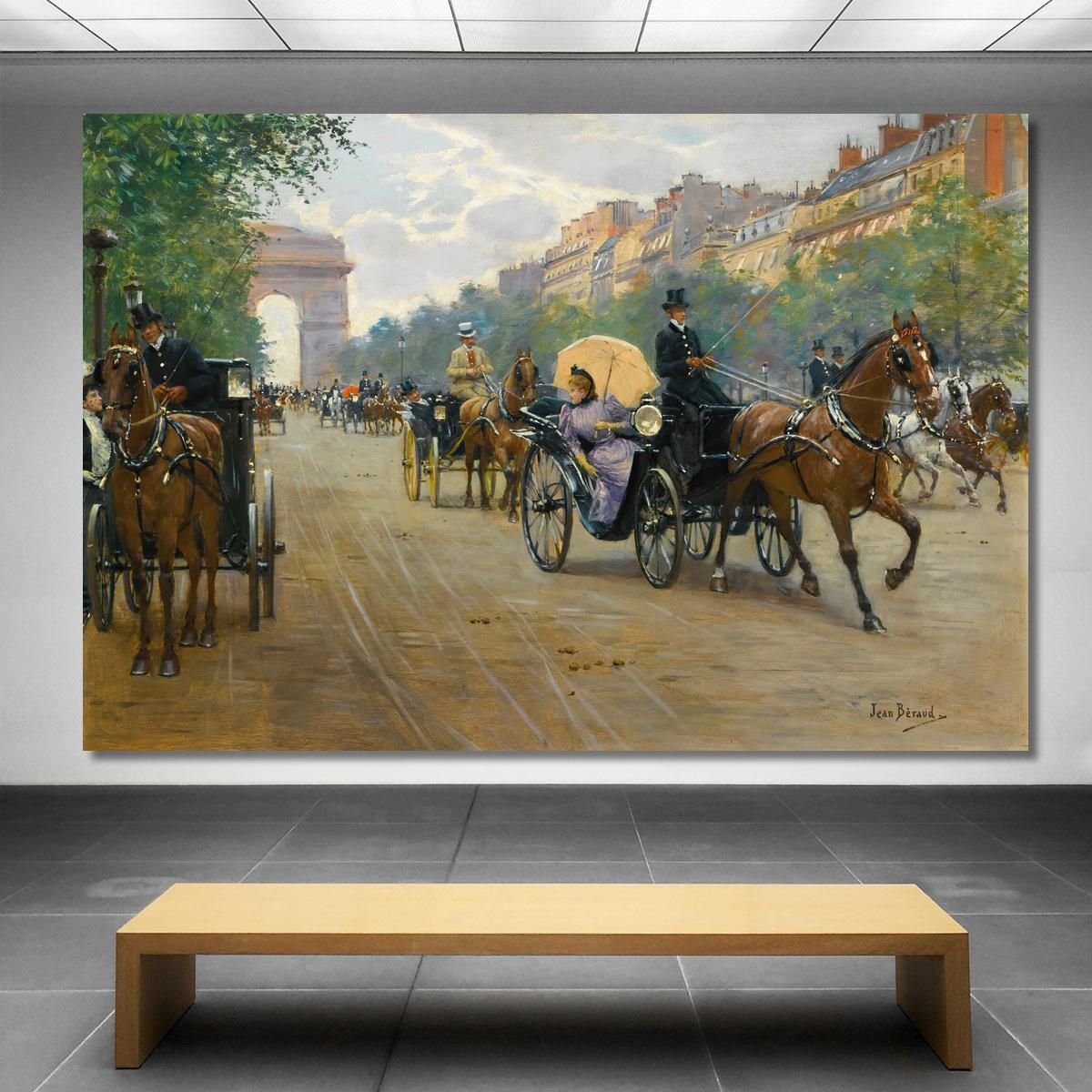 Scena Sugli Champs-Élysées Jean Béraud jbr94 quadro stampa su tela