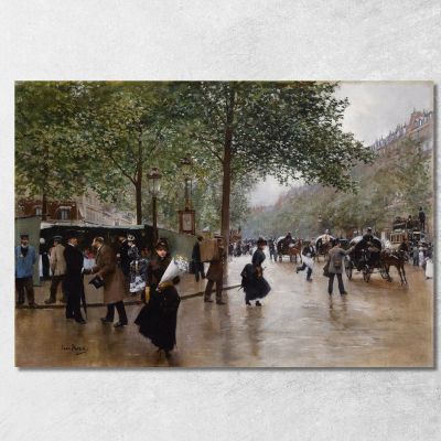 Sui Grands Boulevards Jean Béraud jbr100 quadro stampa su tela