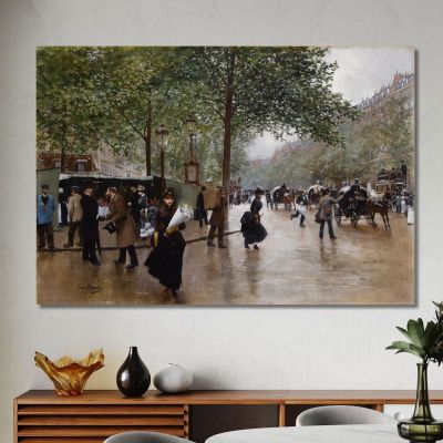 Sui Grands Boulevards Jean Béraud jbr100 quadro stampa su tela