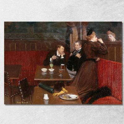 Tre Persone In Un Bar Jean Béraud jbr102 quadro stampa su tela