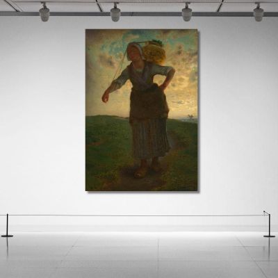 Una Lechera Normanda En Gréville Jean-François Millet, jfm1 cuadro en lienzo