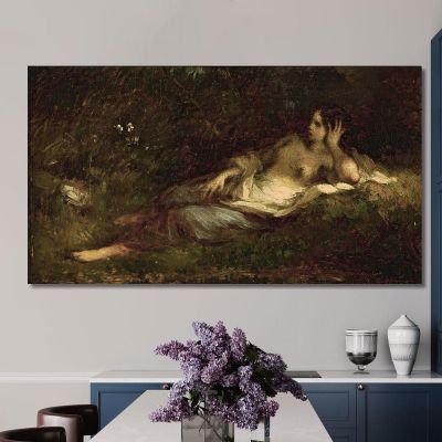 En Descanso Jean-François Millet, jfm5 cuadro en lienzo