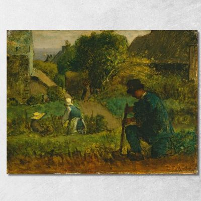 Scena Del Giardino Jean-François Millet jfm17 quadro stampa su tela