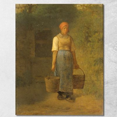 Ragazza Che Trasporta Acqua Jean-François Millet jfm18 quadro stampa su tela