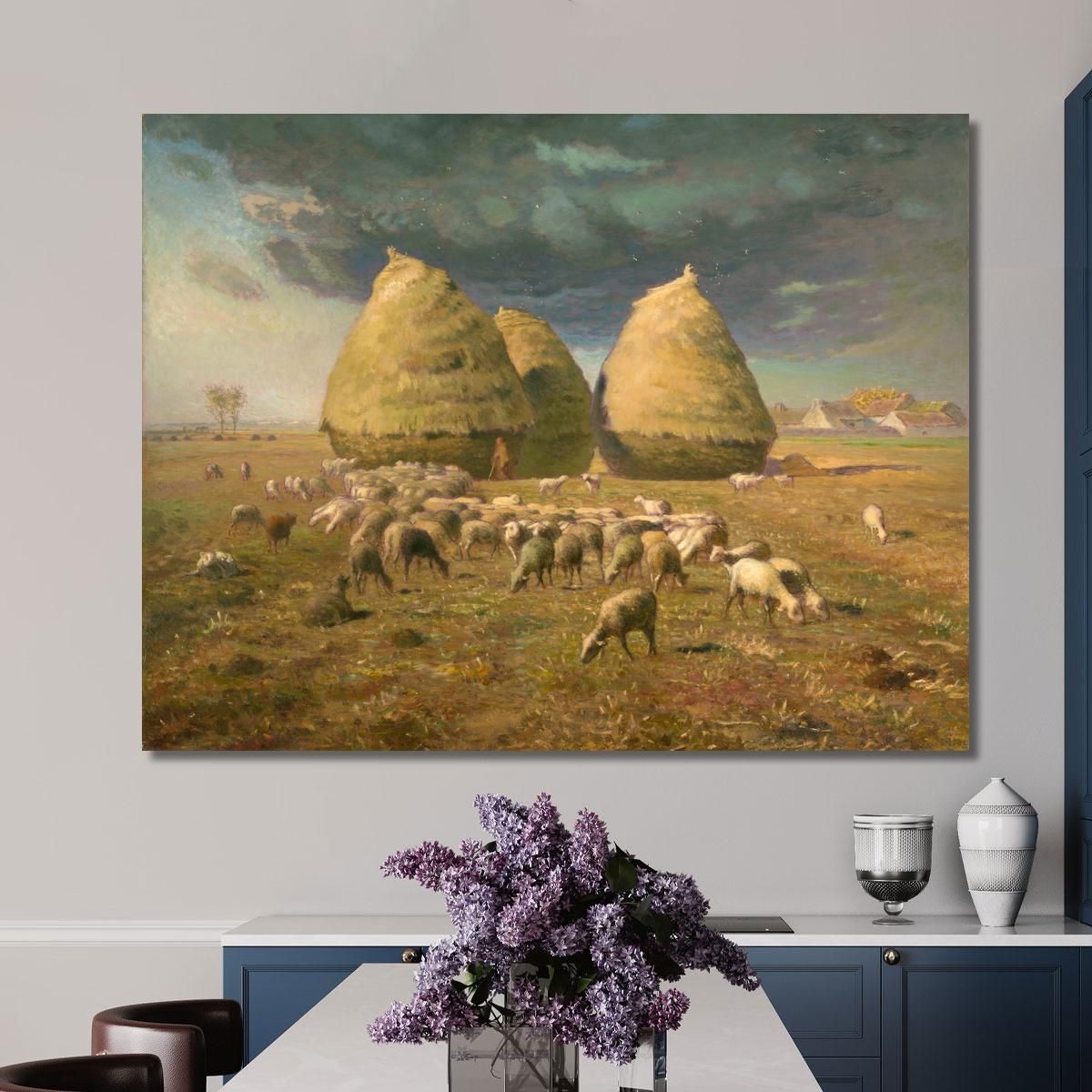 Autunno Nei Pagliai Jean-François Millet jfm22 quadro stampa su tela