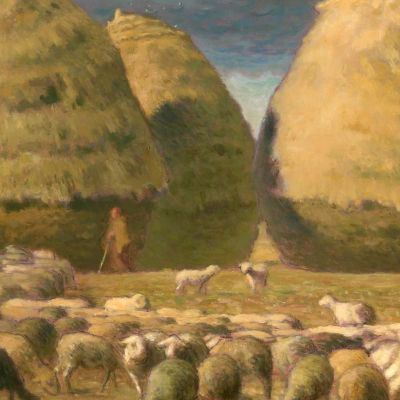 Autunno Nei Pagliai Jean-François Millet jfm22 quadro stampa su tela