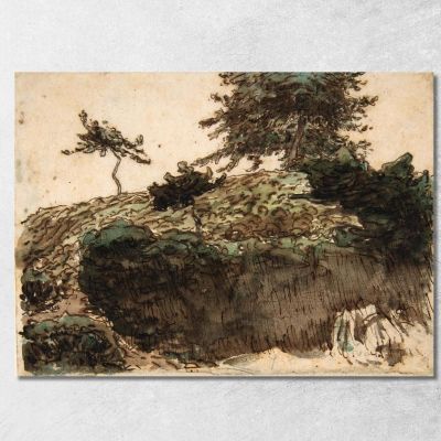Paesaggio Vichy Jean-François Millet jfm28 quadro stampa su tela