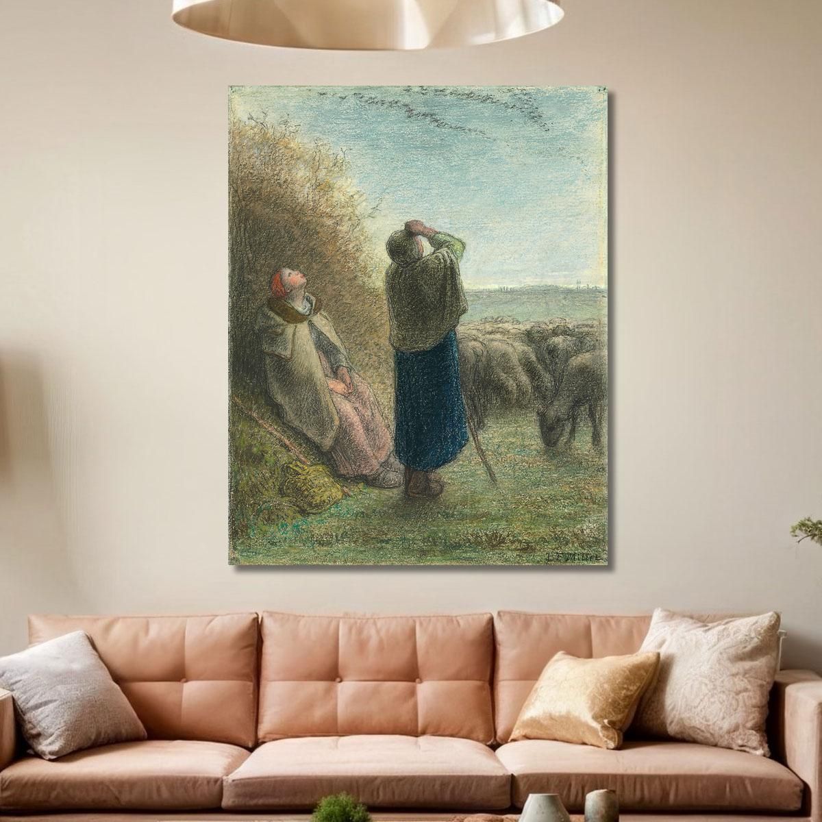 Il Passaggio Delle Oche Selvatiche Jean-François Millet jfm29 quadro stampa su tela