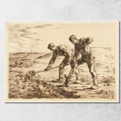 Gli Scavatori Jean-François Millet jfm32 quadro stampa su tela