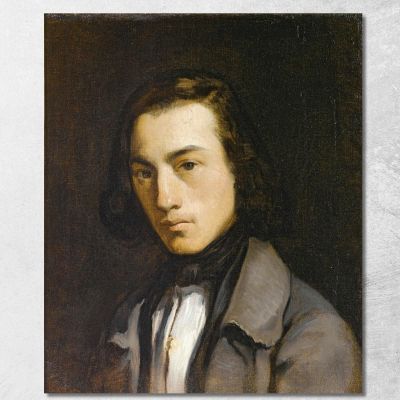 Ritratto Di Un Giovane Ritratto Di Un Giovane Jean-François Millet jfm47 quadro stampa su tela