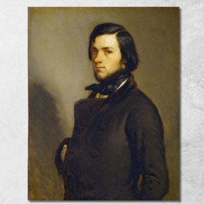 Ritratto Di Un Uomo Jean-François Millet jfm49 quadro stampa su tela