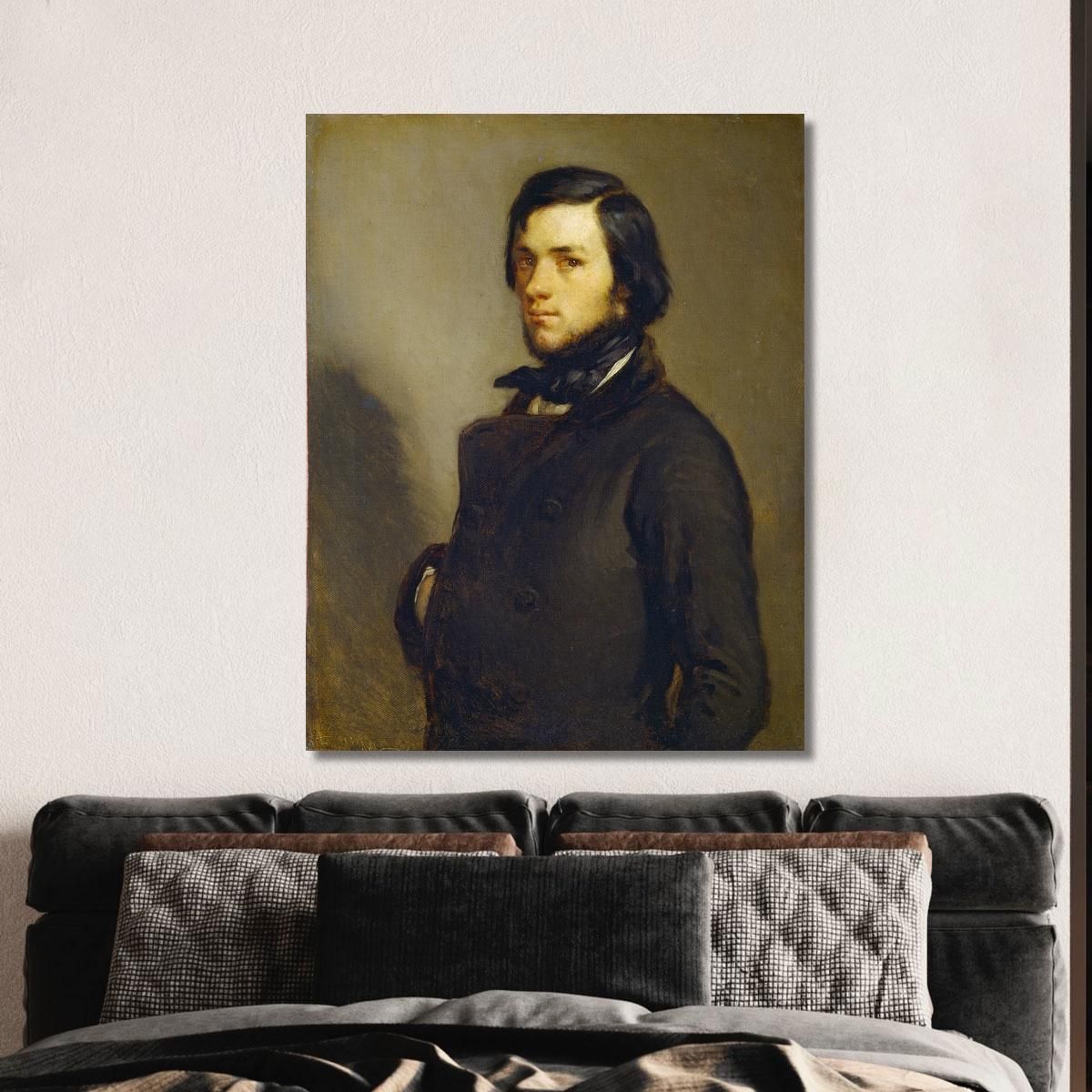 Ritratto Di Un Uomo Jean-François Millet jfm49 quadro stampa su tela