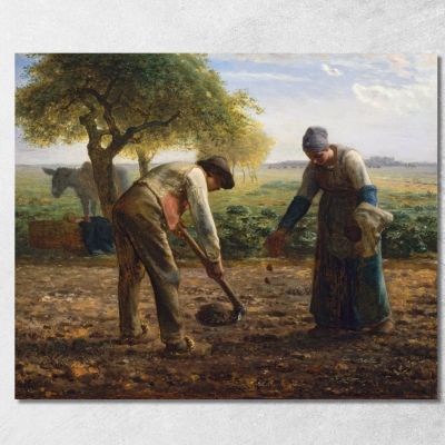 Piantatrici Di Patate Jean-François Millet jfm53 quadro stampa su tela