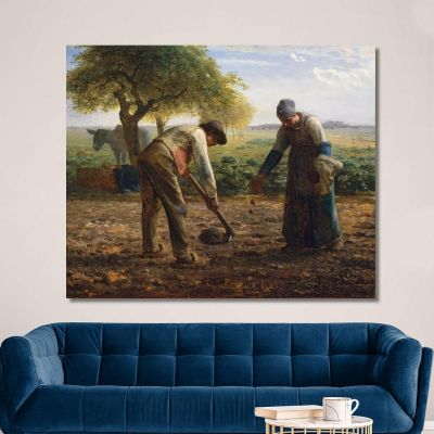 Plantadores De Patatas Jean-François Millet, jfm53 cuadro en lienzo