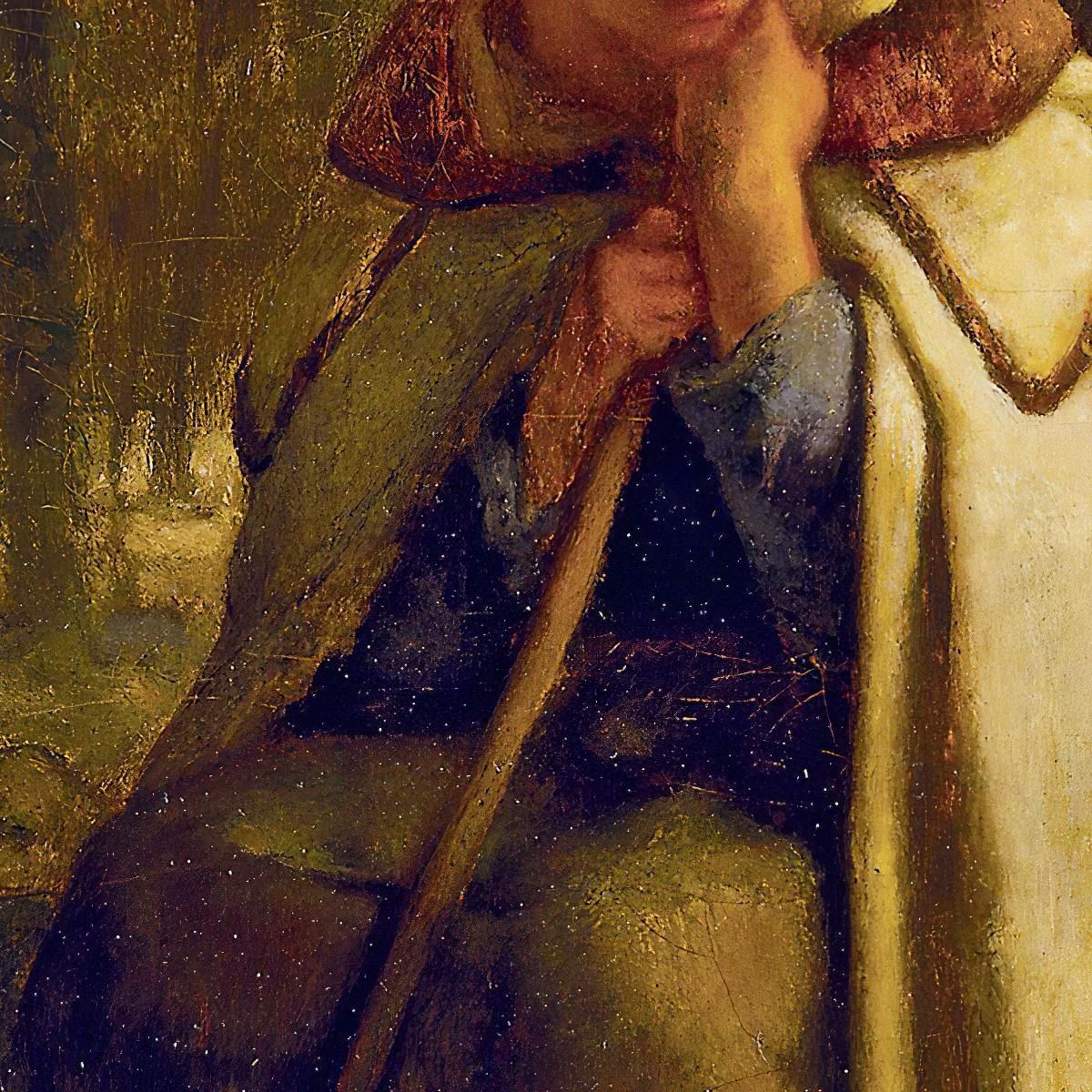 Pastorella Seduta Jean-François Millet jfm57 quadro stampa su tela