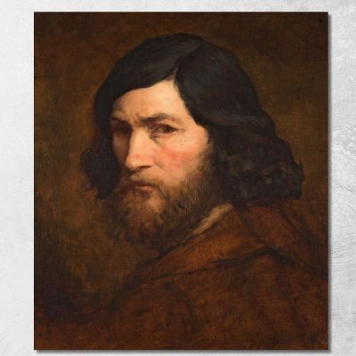 Auto Ritratto Jean-François Millet jfm58 quadro stampa su tela