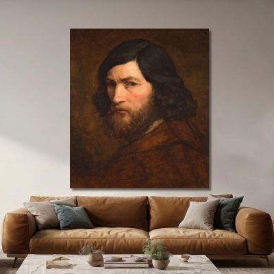 Auto Ritratto Jean-François Millet, jfm58 quadro stampa su tela