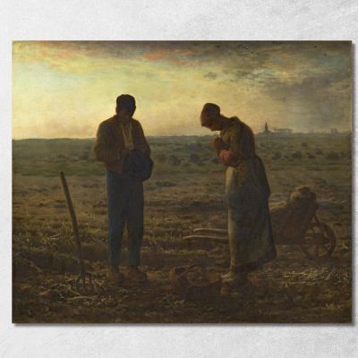 L'Angelus Jean-François Millet jfm65 quadro stampa su tela