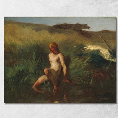 La Bagnante Jean-François Millet jfm67 quadro stampa su tela