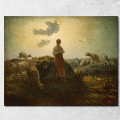 Il Custode Del Gregge Jean-François Millet jfm69 quadro stampa su tela