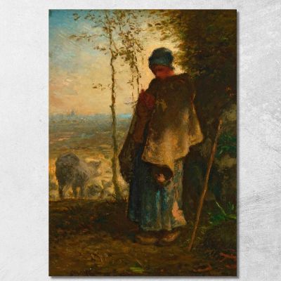 La Pastorella Jean-François Millet jfm73 quadro stampa su tela