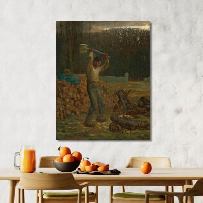 Il Taglialegna Jean-François Millet jfm80 quadro stampa su tela