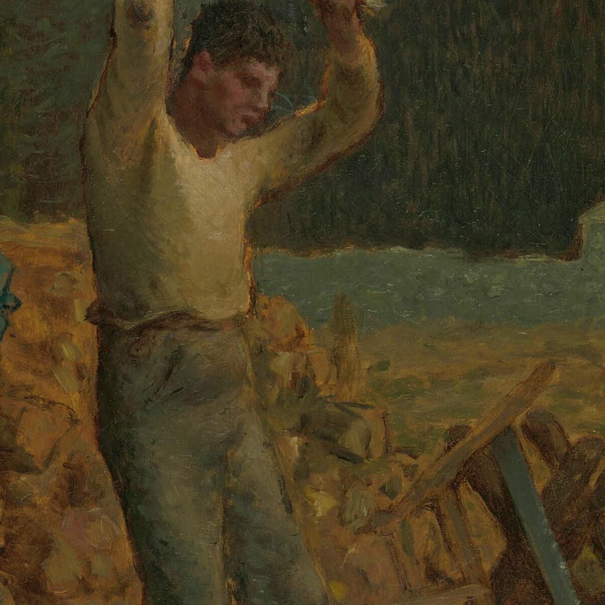 Il Taglialegna Jean-François Millet jfm80 quadro stampa su tela
