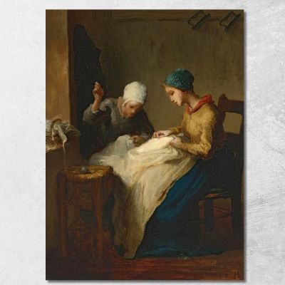 Le Giovani Sarte Jean-François Millet jfm81 quadro stampa su tela