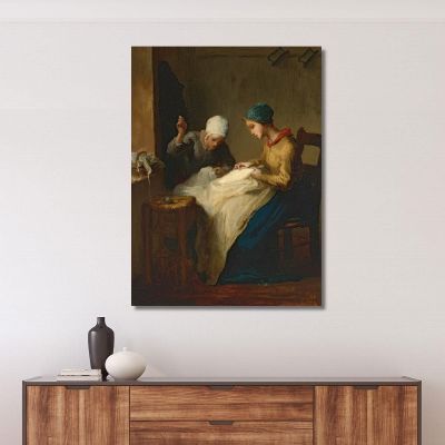 Les Jeunes Couturières Jean-François Millet, jfm81 tableau impression sur toile