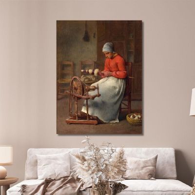 Femme Qui Tourne Jean-François Millet, jfm90 tableau impression sur toile
