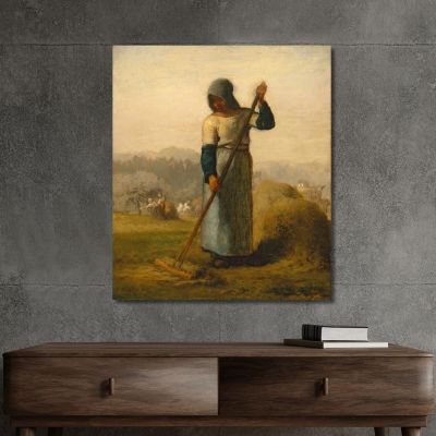 Donna Con Un Rastrello Jean-François Millet jfm91 quadro stampa su tela