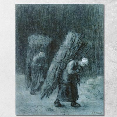 Donne Che Trasportano Fascine Jean-François Millet jfm92 quadro stampa su tela