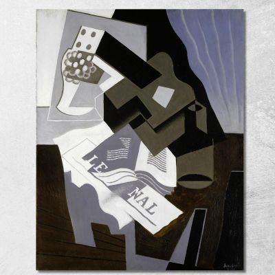 Livre Et Journal De Guitare Juan Gris tableau impression sur toile