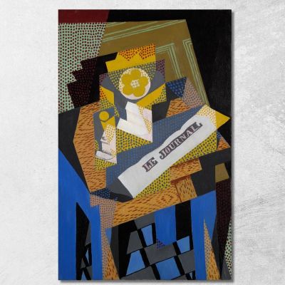 Giornale E Piatto Di Frutta Juan Gris jgr56 quadro stampa su tela