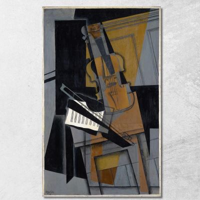 Il Violino Juan Gris jgr73 quadro stampa su tela