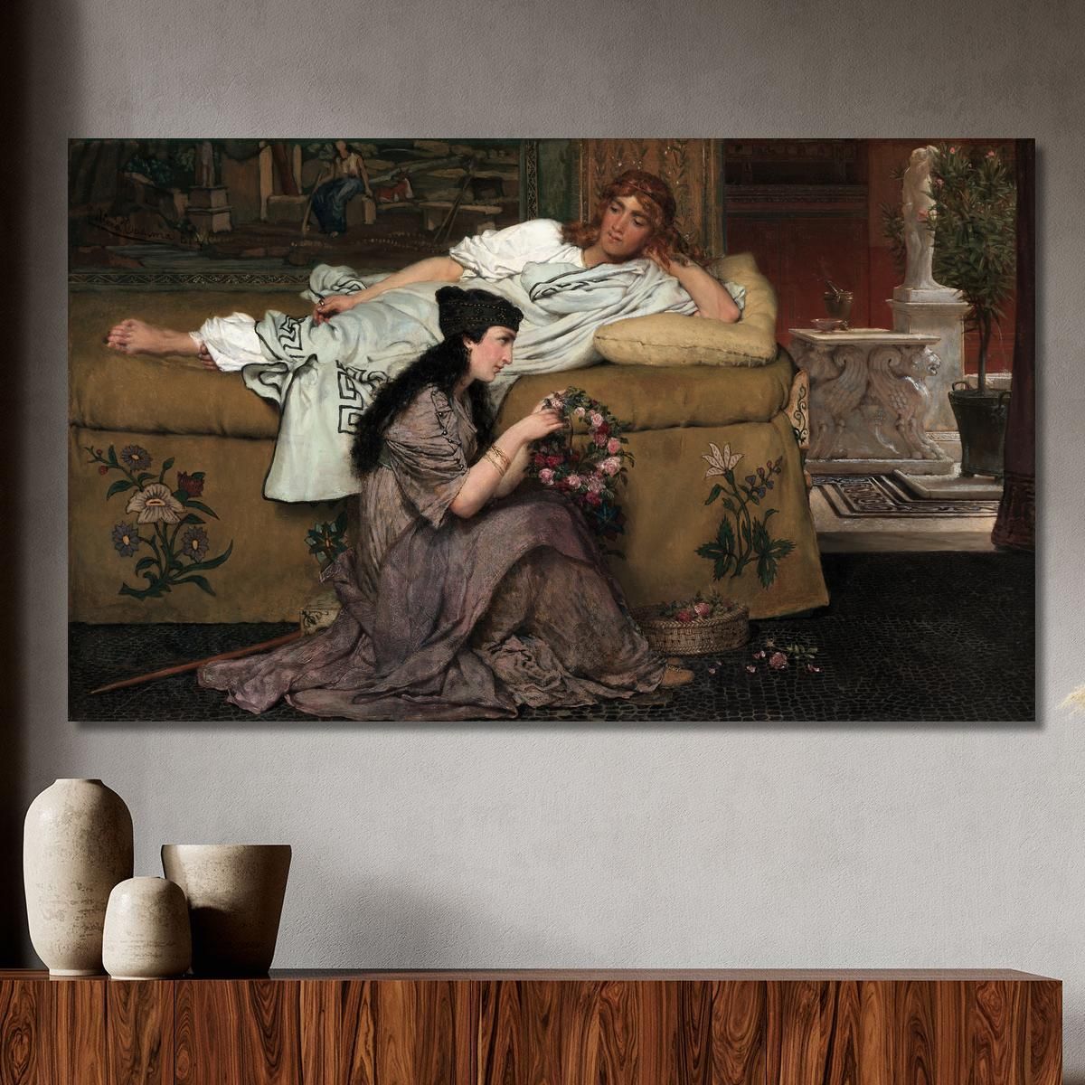 Glauco E Nidia Lawrence Alma-Tadema lat21 quadro stampa su tela