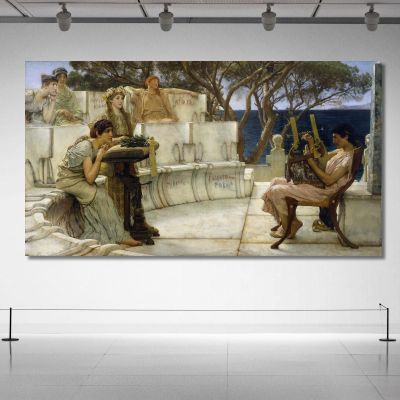 Saffo E Alceo Lawrence Alma-Tadema lat34 quadro stampa su tela