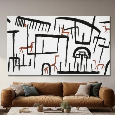 Animaux Dans Un Enclos Paul Klee, pkl5 tableau impression sur toile