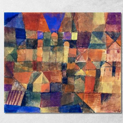 Città Con Le Tre Cupole Paul Klee pkl21 quadro stampa su tela