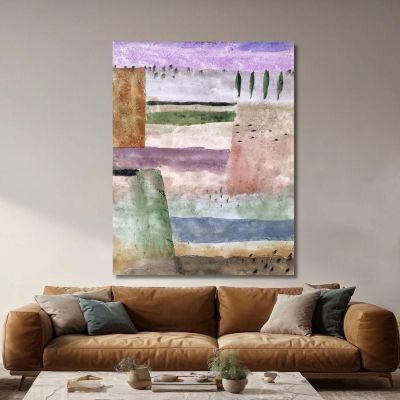 Landschaft Mit Pappeln Paul Klee, pkl49 drucken auf leinwand