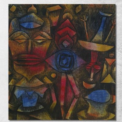 Collezione Di Figurine Paul Klee pkl116 quadro stampa su tela