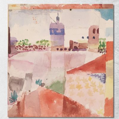 Hammamet Con La Sua Moschea Paul Klee pkl129 quadro stampa su tela