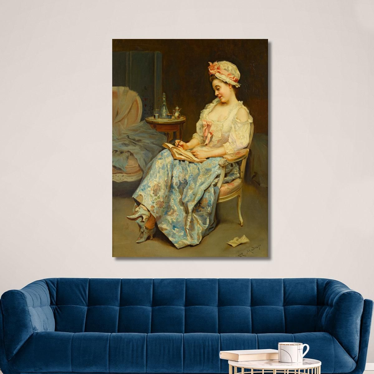 Un Momento Di Riflessione Raimundo de Madrazo y Garreta rmg1 quadro stampa su tela