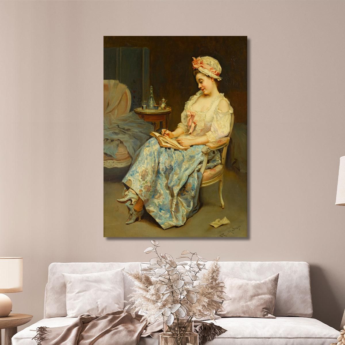 Un Momento Di Riflessione Raimundo de Madrazo y Garreta rmg1 quadro stampa su tela