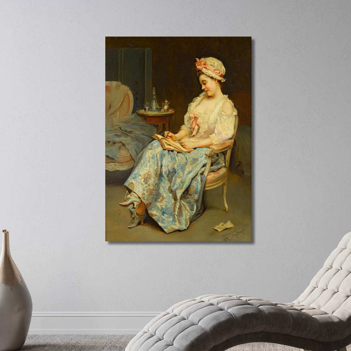Un Momento Di Riflessione Raimundo de Madrazo y Garreta rmg1 quadro stampa su tela