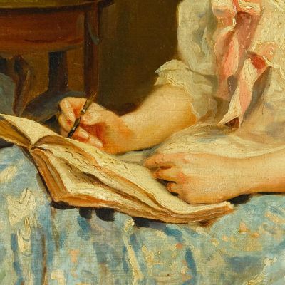 Un Momento Di Riflessione Raimundo de Madrazo y Garreta rmg1 quadro stampa su tela