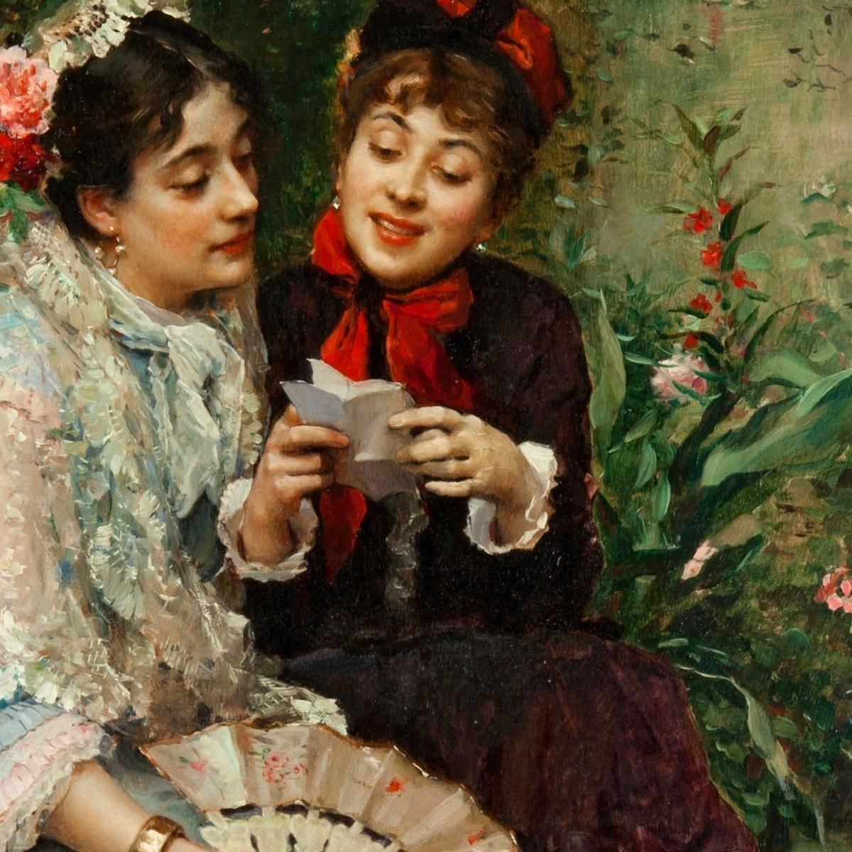 La Lettera Raimundo de Madrazo y Garreta rmg38 quadro stampa su tela